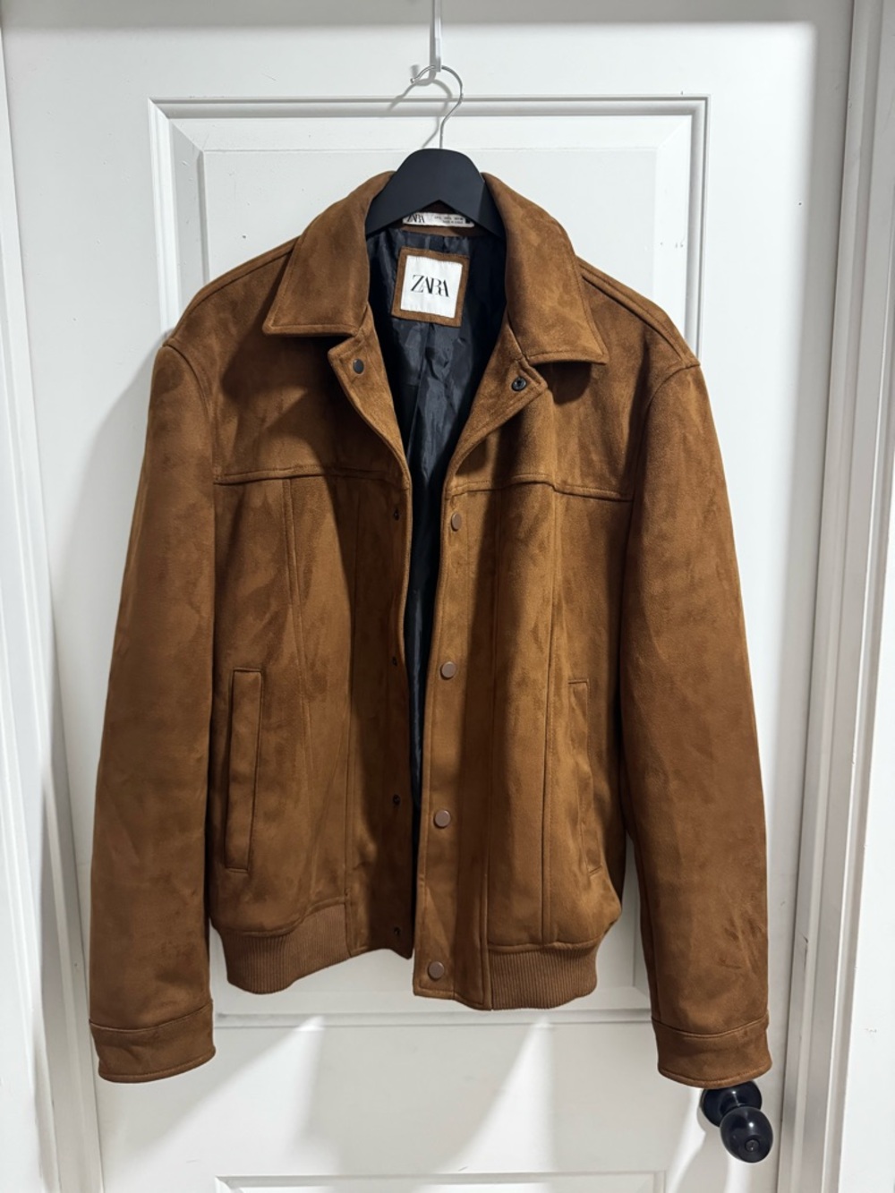 ZARA | L | Men's Brown Suede Bomber Jacket